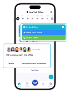 Hybrid work scheduling Screenshot